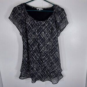 Women's Short Sleeve Blouse by Alfred Sung Size L